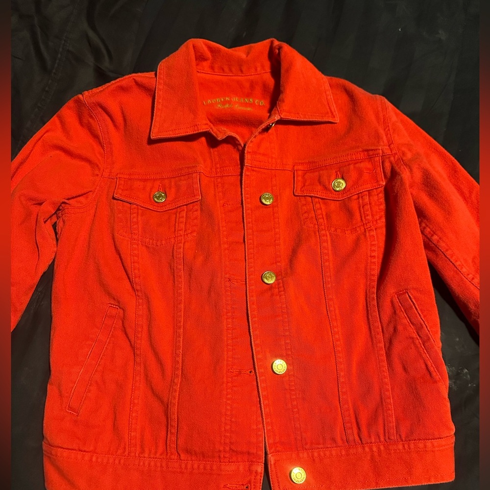 Ralph Lauren, red jean jacket